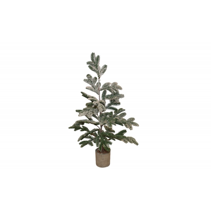 χρ.δεντρακι 60cm σε κασπω ελατο dark green χιονισμενο