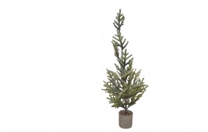 χρ.δεντρακι 65cm σε κασπω ελατο light green χιονισμενο