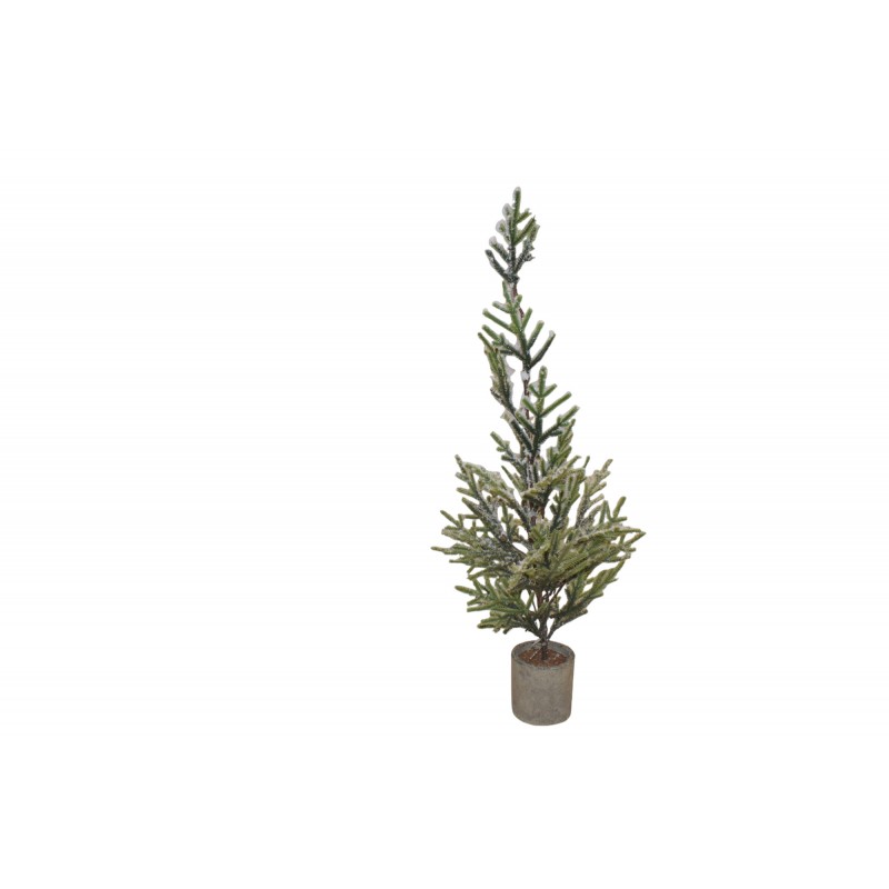 χρ.δεντρακι 65cm σε κασπω ελατο light green χιονισμενο
