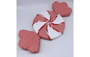 stripes καραμελα 52*7*25cm red/white