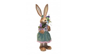 Grass Rabbit διακοσμητική πασχαλινή φιγούρα λαγουδίνας με λεβάντες 80 εκ