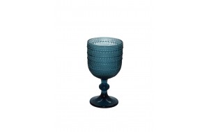 WINE GLASS 8.8*16CM BUBBLES BLUE