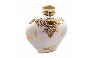 ΒΑΖΟ PR OVAL LUIS 31*7*36CM WHITE/GOLD