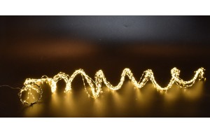 1000 microled λαμπάκια καταρράκτης για δέντρο με ασημί καλώδιο IP44 flash και θερμό λευκό φως 200 εκ ύψος