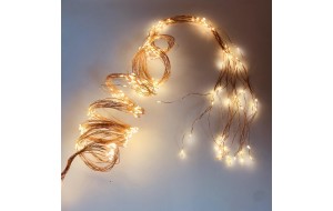 microled cascade 16 strings x 2m 320led copper steady warm white ip44