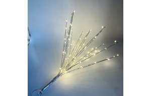 explosion star d.50cm 120led silver steady warm white ip44
