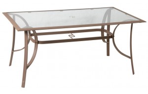 Τραπέζι μεταλλικό παραλληλόγραμμο με πλαίσιο αλουμινίου 140x80 εκ