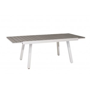Επεκτεινόμενο τραπέζι Pollywood με σκελετό αλουμινίου  160-210x100x76 εκ