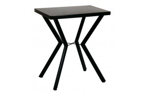 Τετράγωνο μεταλλικό τραπέζι μαύρο αγαλβάνιστο 65x45x75 εκ