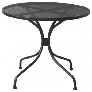 Στρογγυλό μεταλλικό τραπέζι σε ανθρακί χρώμα 90x71 εκ