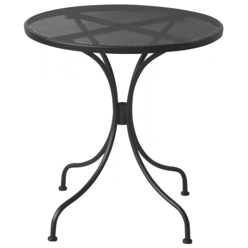 Μεταλλικό στρογγυλό τραπέζι σε μαύρο χρώμα 70x71 εκ