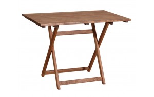 Παραλληλόγραμμο ξύλινο πτυσσόμενο τραπέζι από οξυά 60x100x72 εκ