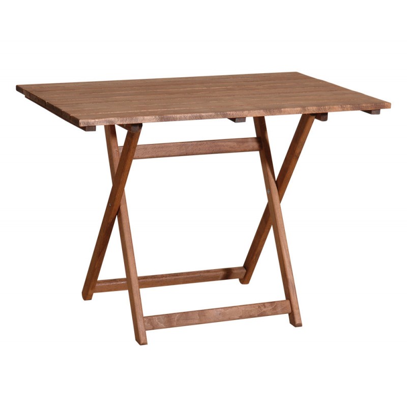 Παραλληλόγραμμο ξύλινο πτυσσόμενο τραπέζι από οξυά 100x60x72 εκ