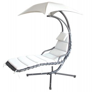 Κουνιστή μεταλλική καρέκλα με ομπρέλα και μαξιλάρι 190x127x160 εκ