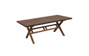 Σταθερό παραλληλόγραμμο τραπέζι acacia wood 200x100x76 εκ