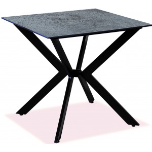 Τετράγωνο μεταλλικό τραπέζι με επιφάνεια Compact Hpl γκρι 68x68x75 εκ