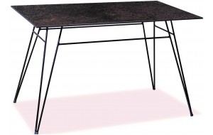 Παραλληλόγραμμο μεταλλικό τραπέζι με επιφάνεια με εφέ σκουριάς Compact Hpl 120x70x75 εκ