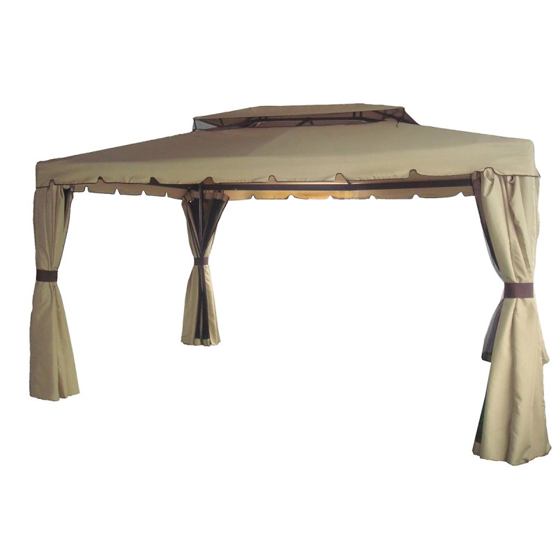 Gazebo σε μπεζ απόχρωση με αεραγωγό και μεταλλικό σκελετό 300x400x260 εκ