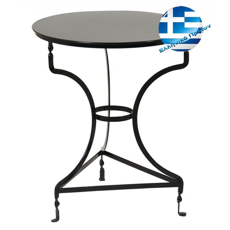 Τραπέζι καφενείου ρετρό γαλβανιζέ 60x72 εκ