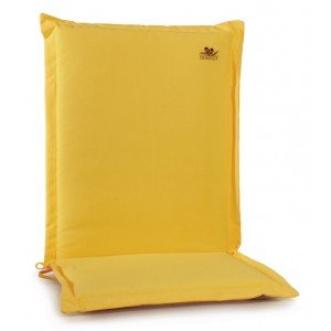 Χαμηλόπλατο μαξιλάρι με φερμουάρ σε κίτρινο χρώμα 43x93 εκ