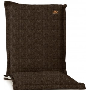 Χαμηλόπλατο μαξιλάρι με φερμουάρ καφέ σκούρο 43x93 εκ