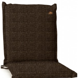 Χαμηλόπλατο μαξιλάρι με φερμουάρ καφέ σκούρο 46x96 εκ