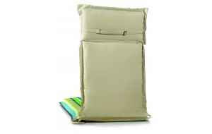 Ψηλόπλατο μαξιλάρι με φερμουάρ ριγέ 46x114 εκ