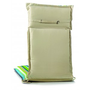 Ψηλόπλατο μαξιλάρι με φερμουάρ ριγέ 46x114 εκ