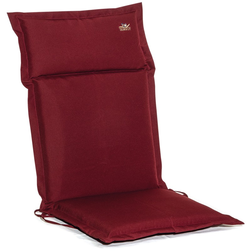 Ψηλόπλατο μαξιλάρι πολυθρόνας με φερμουάρ σε μπορντό απόχρωση 46x114 εκ