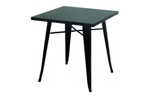 Γαλβανισμένο τετράγωνο μαύρο μεταλλικό τραπέζι 60x60x72 εκ