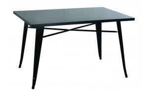 Γαλβανισμένο μαύρο μεταλλικό παραλληλόγραμμο τραπέζι 120x80x72 εκ