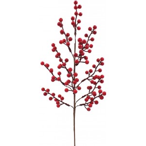 Χριστουγεννιάτικο διακοσμητικό κλαδί γκι με κόκκινα berries 46 εκ