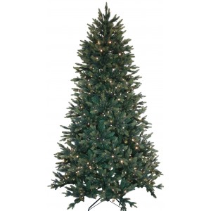 Χριστουγεννιάτικο δέντρο σε πράσινη απόχρωση με φύλλωμα PVC με ενσωματωμένα 500 LED πολύχρωμα RGB και 8 προγράμματα και ύψος 210 εκ