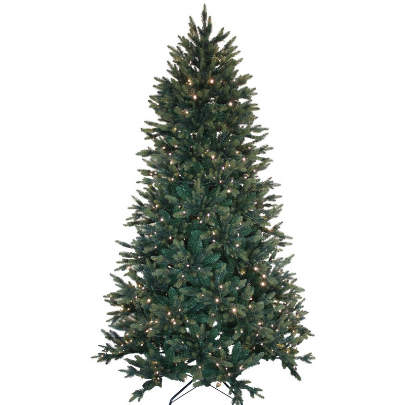 Χριστουγεννιάτικο δέντρο σε πράσινη απόχρωση με φύλλωμα PVC με ενσωματωμένα 500 LED πολύχρωμα RGB και 8 προγράμματα και ύψος 210 εκ