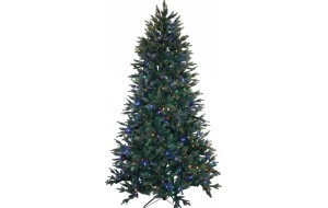 Χριστουγεννιάτικο δέντρο σε πράσινη απόχρωση με φύλλωμα PVC με ενσωματωμένα 500 LED πολύχρωμα RGB και 8 προγράμματα και ύψος 210 εκ