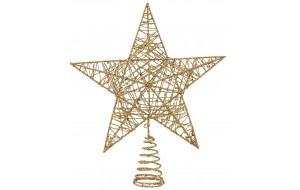 Χρυσό Αστέρι Κορυφή Δέντρου 23 x 26cm