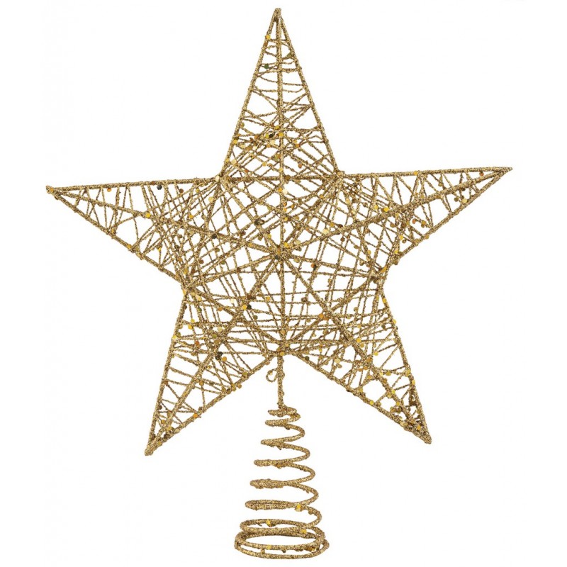Χρυσό Αστέρι Κορυφή Δέντρου 23 x 26cm