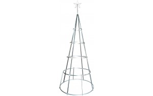 Ring Terra χριστουγεννιάτικο δέντρο με μεταλλικό σκελετό και πράσινο φύλλωμα PVC με αστέρι και 5 μέτρα