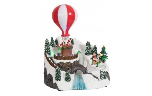 Χριστουγεννιάτικο Διακοσμητικό Όπτικαλ Με Μουσική Και Κίνηση Μπαταρίας , 21,5 x 18,5 x 26cm