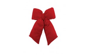 Χριστουγεννιάτικος βελούδινος φιόγκος σε κόκκινη απόχρωση 40x13x48 εκ