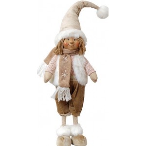 Λούτρινο Χριστουγεννιάτικο Διακοσμητικό 15 x 13 x 60(h)cm