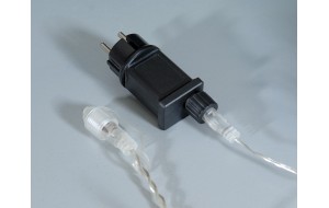 100 Led λαμπάκια κουρτίνα IP44 επεκτεινόμενη με διάφανο καλώδιο και θερμό λευκό φως 2μ