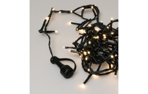 Χριστουγεννιάτικα λαμπάκια 700 LED με θερμό λευκό φωτισμό και πράσινο καλώδιο με επέκταση IP44 35 μ