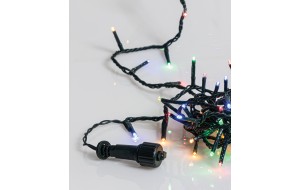 Χριστουγεννιάτικα λαμπάκια 100 LED PAL με πολύχρωμο φωτισμό και πράσινο καλώδιο με πρόγραμμα και επέκταση IP44 5 μ Χριστουγεννιάτικα λαμπάκια 100 LED PAL με πολύχρωμο φωτισμό και πράσινο καλώδιο με πρόγραμμα και επέκταση IP44 5 μ
