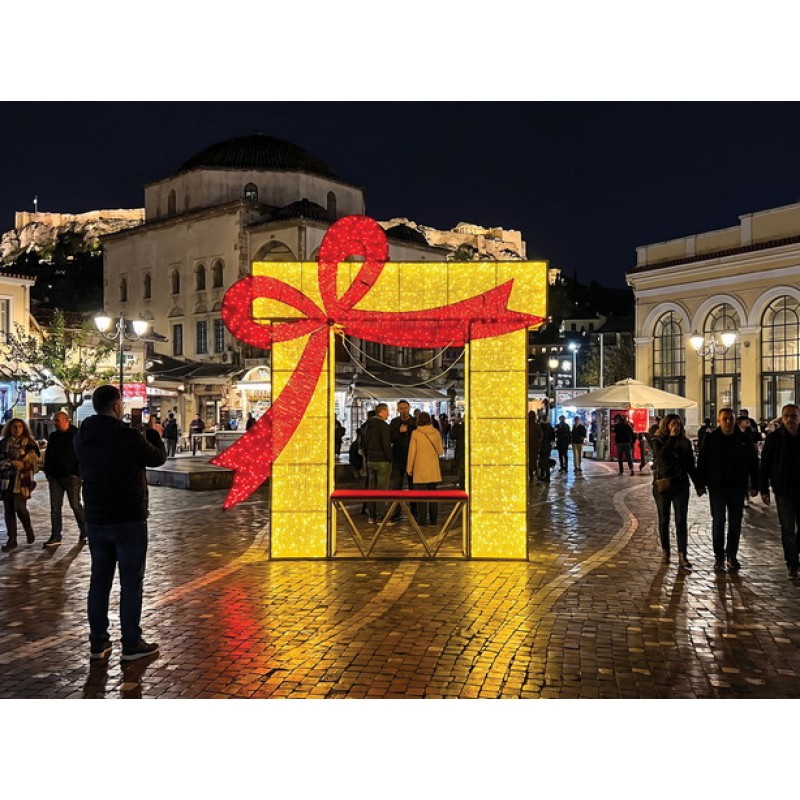 Χριστουγεννιάτικη φωτιζόμενη αψίδα δώρο με μεταλλικό σκελετό γιρλάντα PVC και 5000 θερμά LED IP65 345x40x345 εκ Χριστουγεννιάτικη φωτιζόμενη αψίδα δώρο με μεταλλικό σκελετό γιρλάντα PVC και 5000 θερμά LED IP65 345x40x345 εκ LNS-64371
