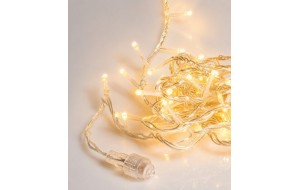 Χριστουγεννιάτικα λαμπάκια 200 LED με θερμό λευκό φωτισμό και διάφανο καλώδιο με πρόγραμμα και επέκταση IP44 10 μ Χριστουγεννιάτικα λαμπάκια 200 LED με θερμό λευκό φωτισμό και διάφανο καλώδιο με πρόγραμμα και επέκταση IP44 10 μ