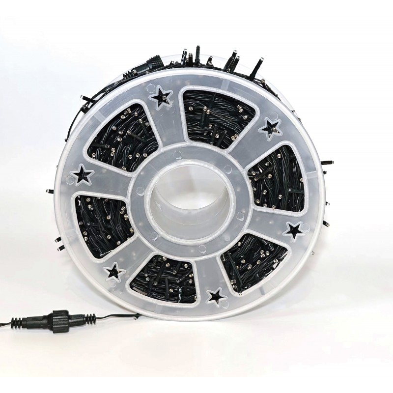 800 Led λαμπάκια IP44 επεκτεινόμενο με πράσινο καλώδιο και θερμό λευκό φως 24μ