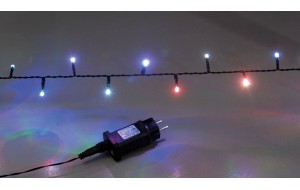 180 Led λαμπάκια εξωτερικού χώρου IP44 με 5 προγράμματα πράσινο καλώδιο και RGB φως 9μ
