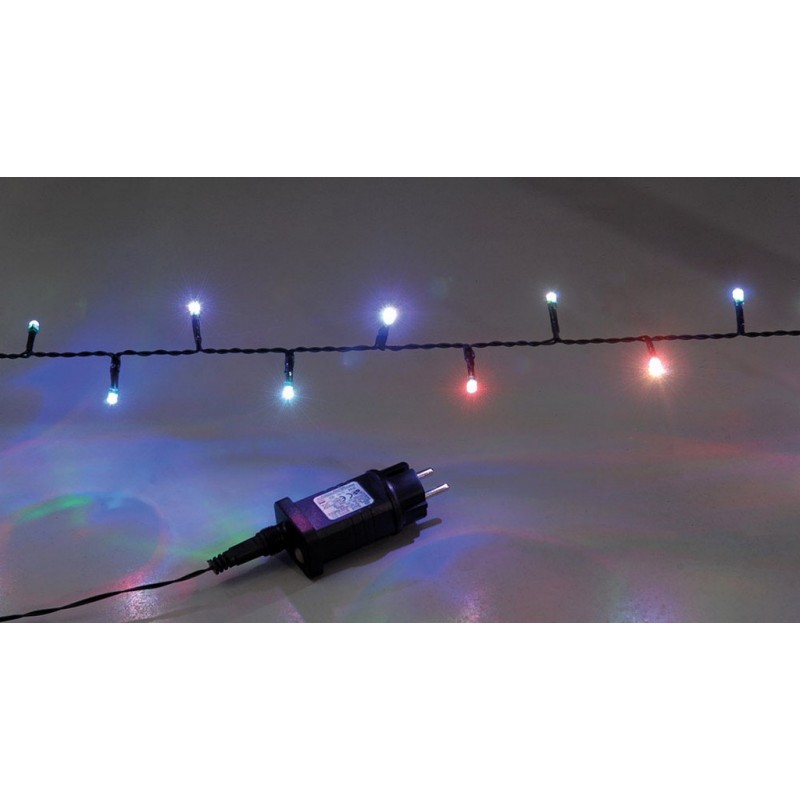 180 Led λαμπάκια εξωτερικού χώρου IP44 με 5 προγράμματα πράσινο καλώδιο και RGB φως 9μ