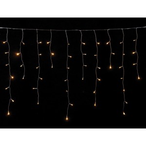 Χριστουγεννιάτικη ασύμμετρη κουρτίνα 100 LED επεκτεινόμενη με πρόγραμμα All Flash διάφανο καλώδιο και λευκό ψυχρό φως IP44 200x70 εκ